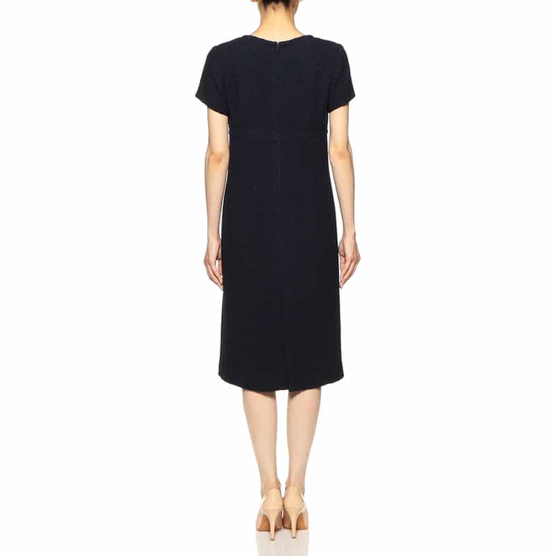 BARNEYS NEW YORK セットアップツィードドレス NAVY