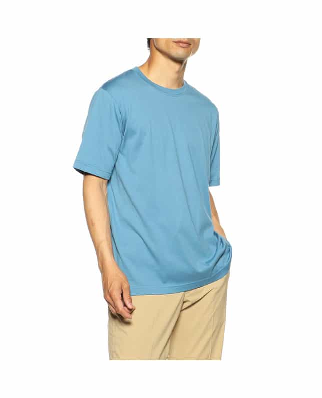 BARNEYS NEW YORK 海島綿 クルーネックTシャツ BLUE