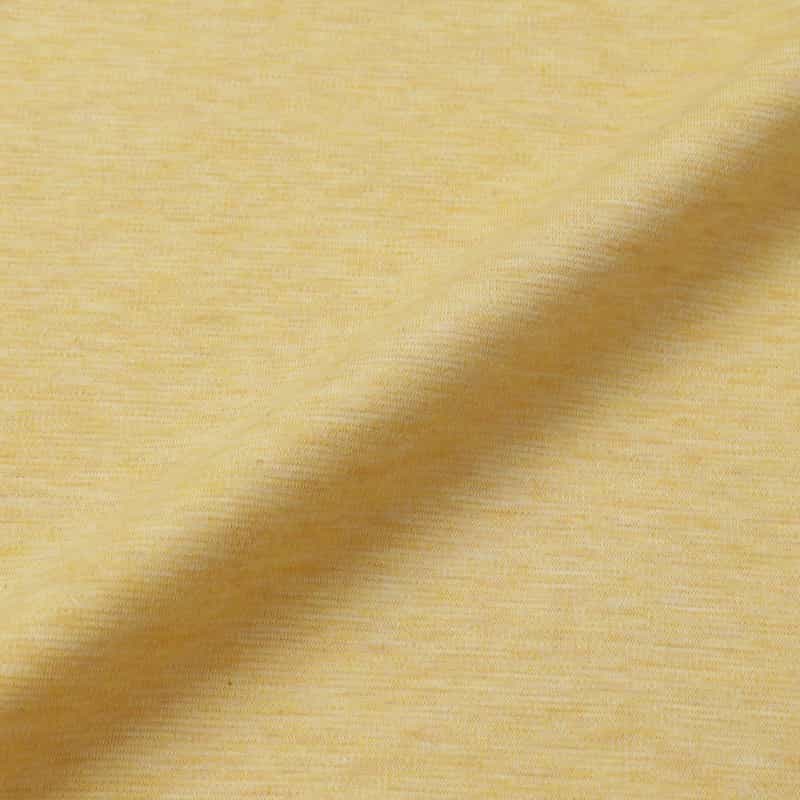 BARNEYS NEW YORK ウォッシャブル メランジ素材クルーネック カットソー LIGHT YELLOW