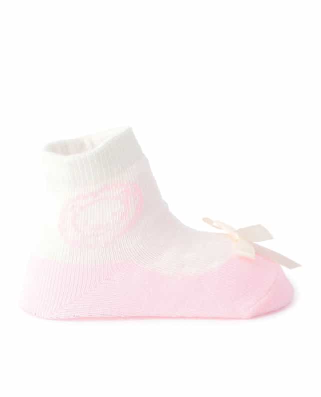 BARNEYS NEW YORK ライオンバレエシューズ風ベビーソックス PINK