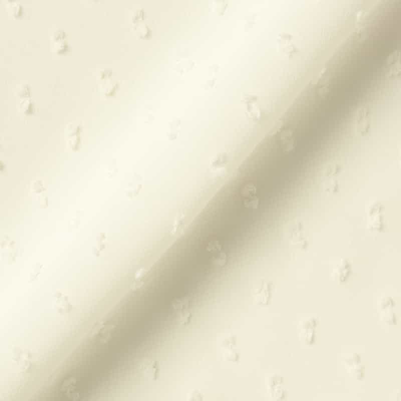 BARNEYS NEW YORK ウォッシャブル ドットカットジャカード素材フレアロングスカート IVORY