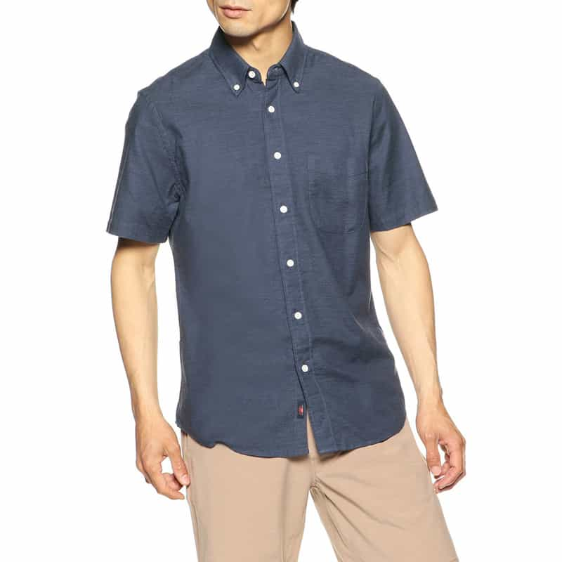 FAHERTY BRAND 半袖オックスフォードボタンダウンシャツ NAVY