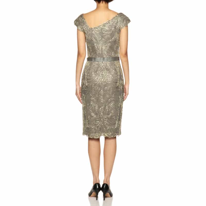 TADASHI SHOJI レースタイトドレス GRAY