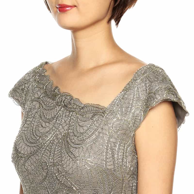 TADASHI SHOJI レースタイトドレス GRAY