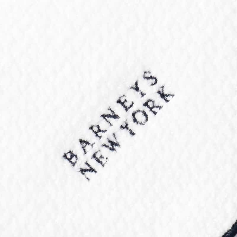 BARNEYS NEW YORK ロゴ入りタオルハンカチ WHITE