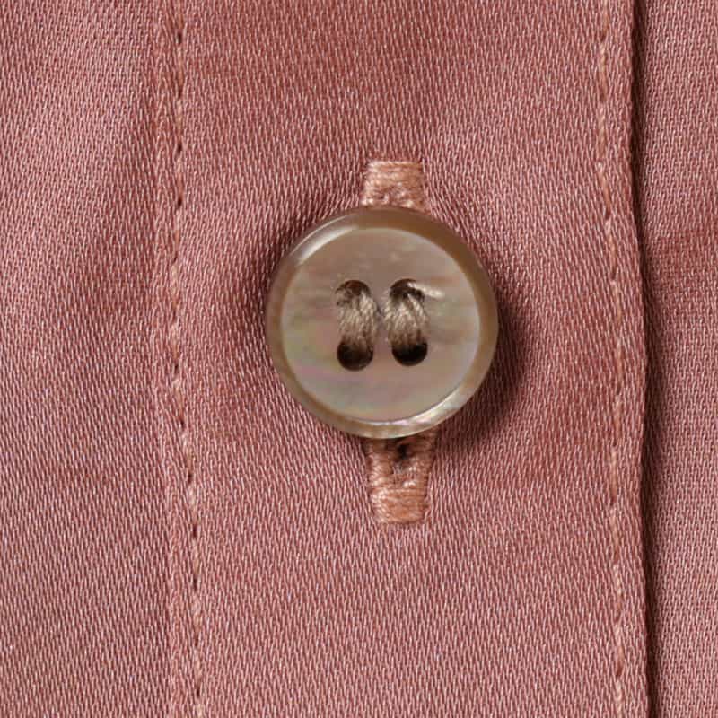 BARNEYS NEW YORK ウォッシャブル ギャザーデザイン フロントボタンドレス PINK
