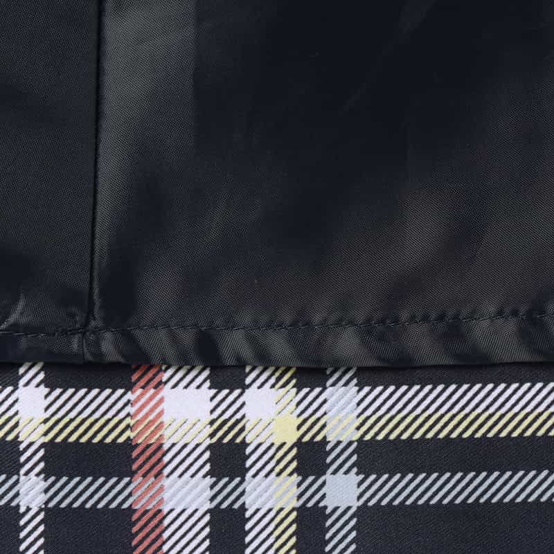BARNEYS NEW YORK ウォッシャブル チェック柄フレアスカート NAVY