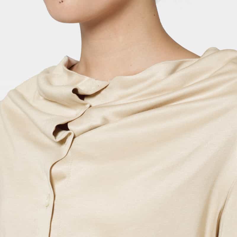 BARNEYS NEW YORK ウォッシャブル ギャザーデザインボレロ BEIGE