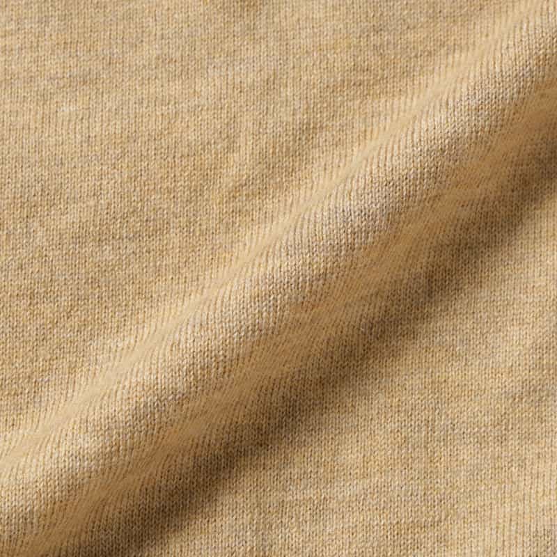 BARNEYS NEW YORK ウール素材クルーネックニットプルオーバー CAMEL