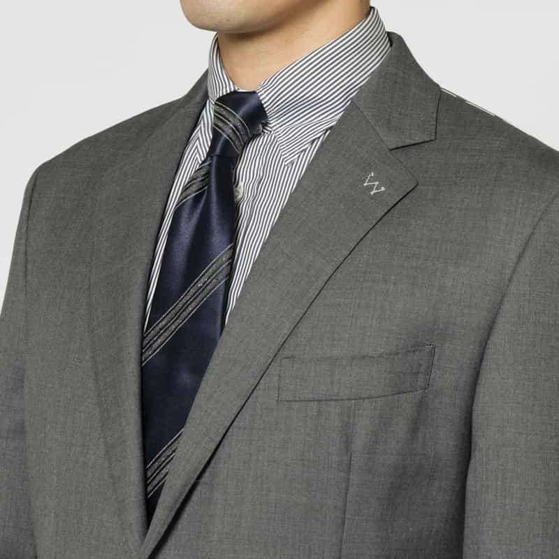 BARNEYS NEW YORK サキソニー素材スーツ GRAY