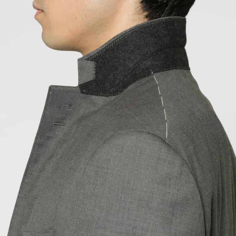 BARNEYS NEW YORK サキソニー素材スーツ GRAY