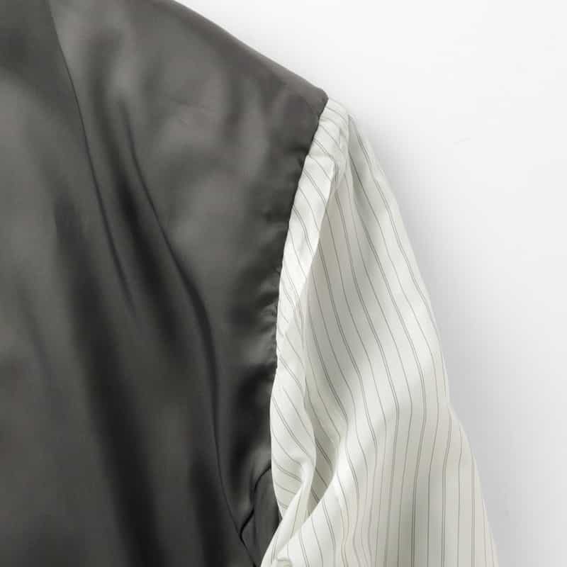BARNEYS NEW YORK サキソニー素材スーツ GRAY