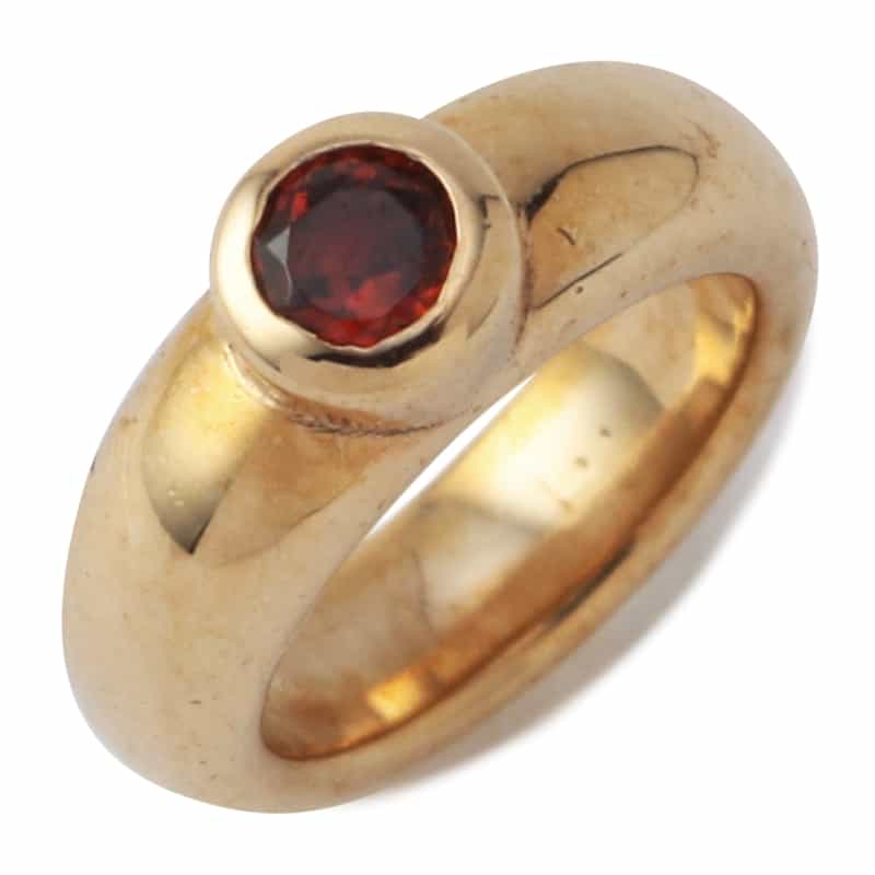 SAFFRAAN 【オーダー品】オンラインストア限定ベビーリング型チャーム "ガーネット" RED