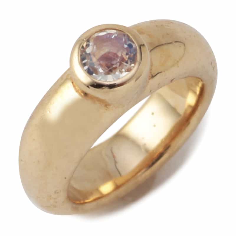 SAFFRAAN 【オーダー品】オンラインストア限定ベビーリング型チャーム "ムーンストーン" WHITE