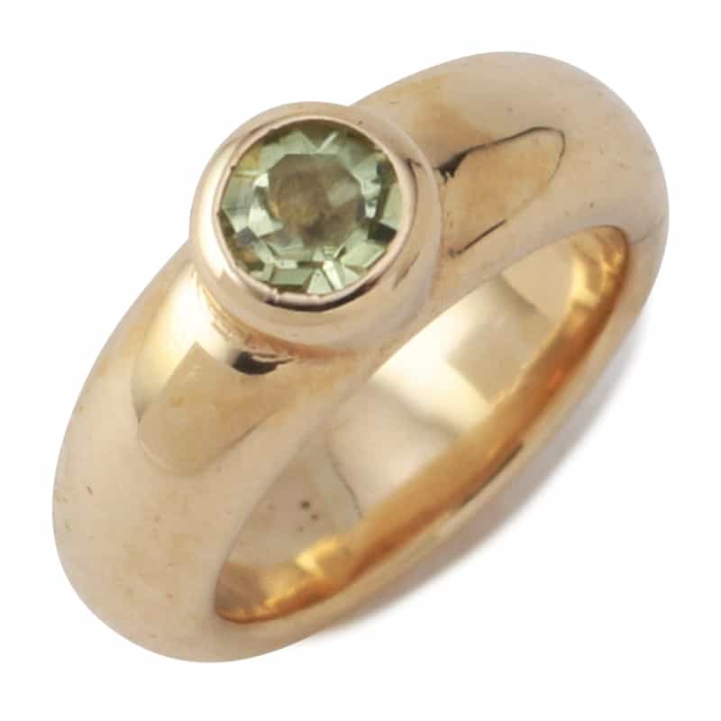 SAFFRAAN 【オーダー品】オンラインストア限定ベビーリング型チャーム "ペリドット" LIGHT GREEN