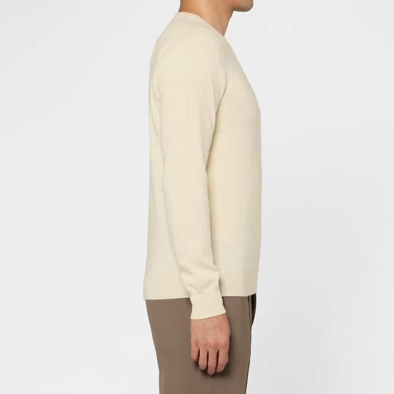 BARNEYS NEW YORK カシミヤ100％クルーネックニットプルオーバー WHITE