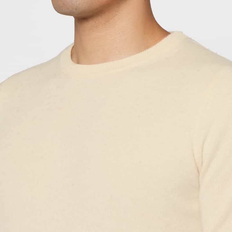 BARNEYS NEW YORK カシミヤ100％クルーネックニットプルオーバー WHITE