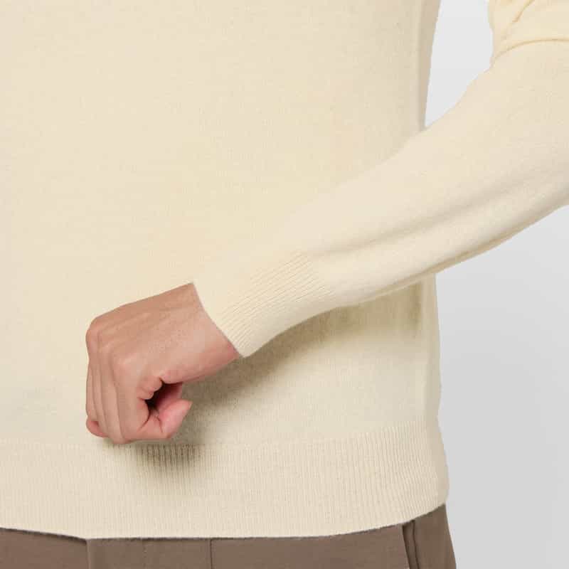 BARNEYS NEW YORK カシミヤ100％クルーネックニットプルオーバー WHITE