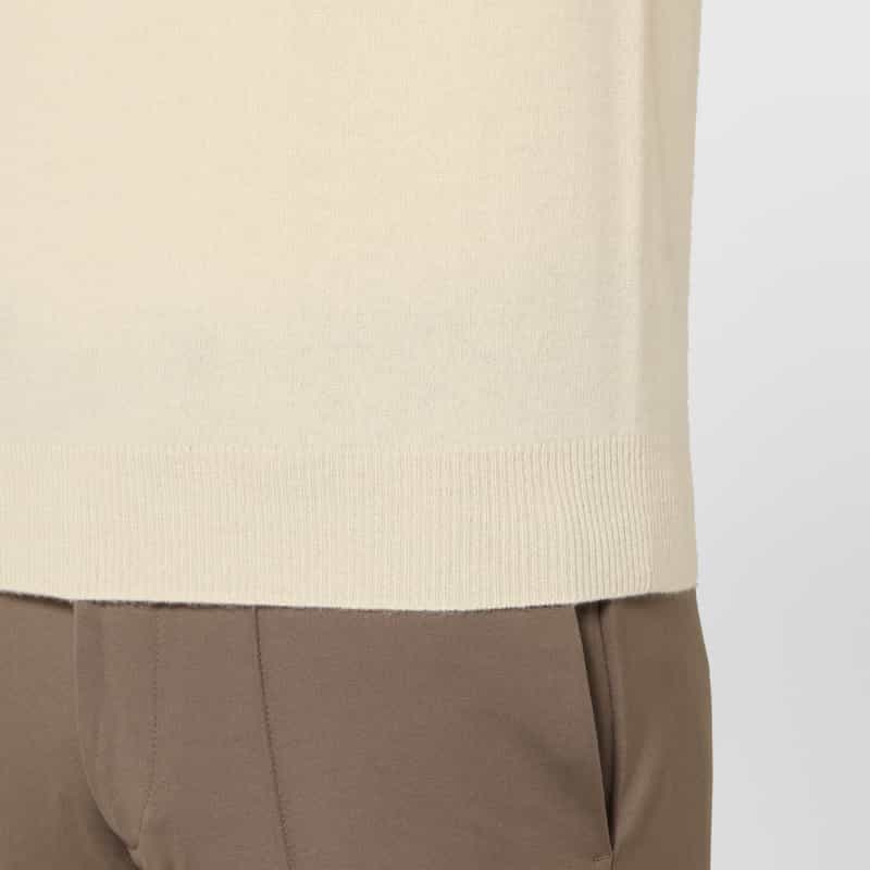 BARNEYS NEW YORK カシミヤ100％クルーネックニットプルオーバー WHITE
