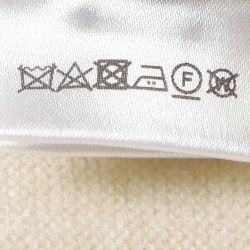 BARNEYS NEW YORK カシミヤ100％クルーネックニットプルオーバー WHITE