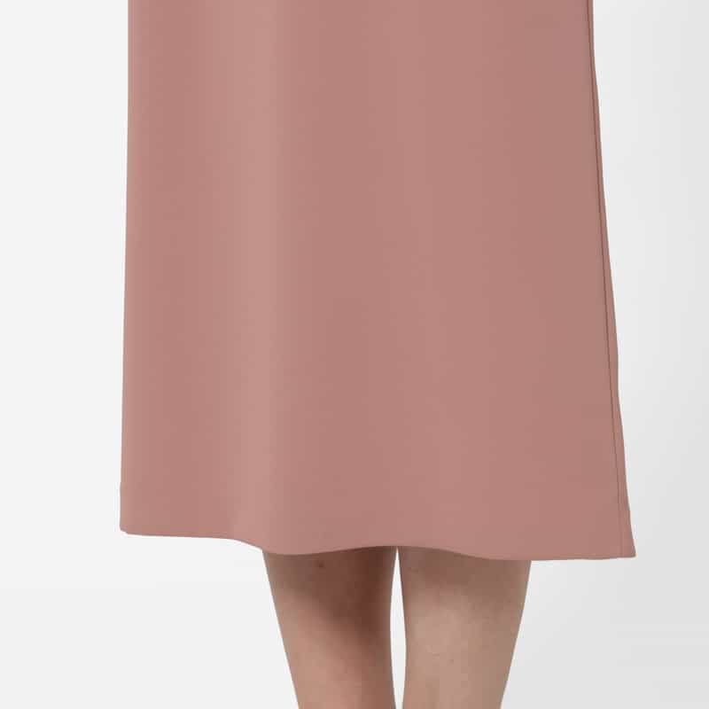 BARNEYS NEW YORK ダブルクロス素材フィット＆フレアドレス PINK