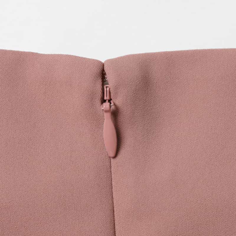 BARNEYS NEW YORK ダブルクロス素材フィット＆フレアドレス PINK