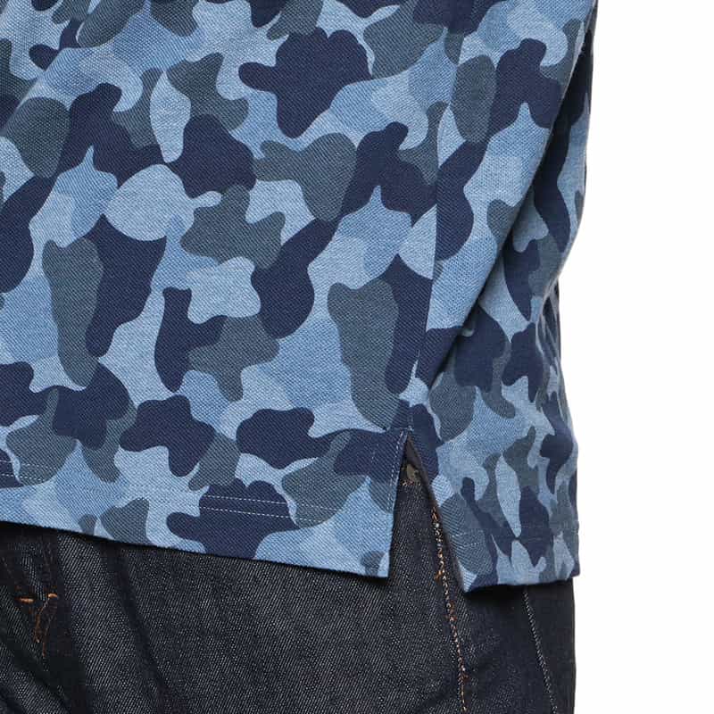 BARNEYS NEW YORK カモフラージュ柄ポロシャツ BLUE