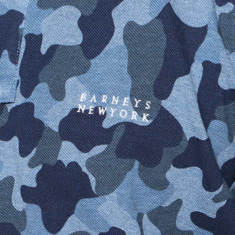 BARNEYS NEW YORK カモフラージュ柄ポロシャツ BLUE