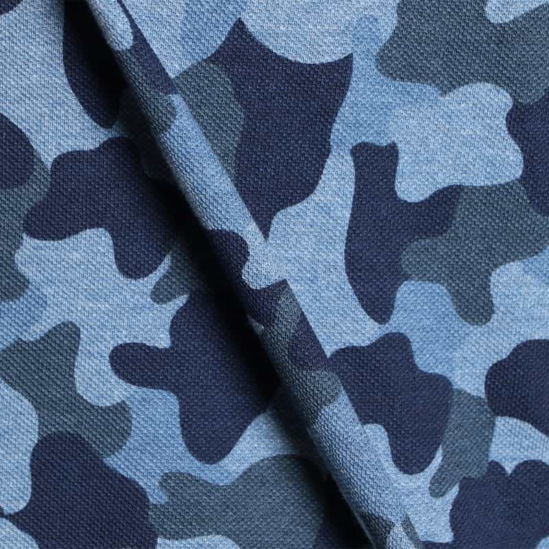 BARNEYS NEW YORK カモフラージュ柄ポロシャツ BLUE