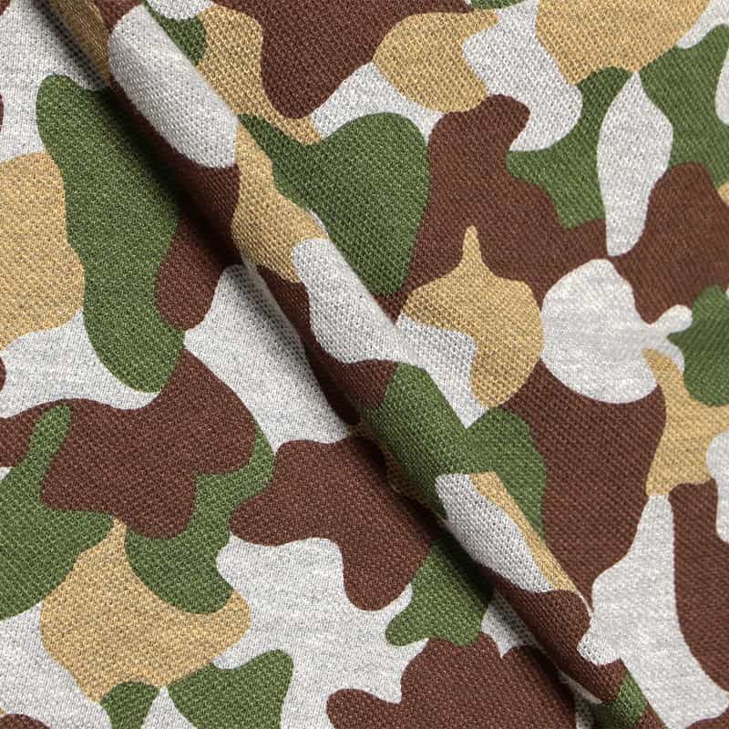 BARNEYS NEW YORK カモフラージュ柄ポロシャツ GRAY