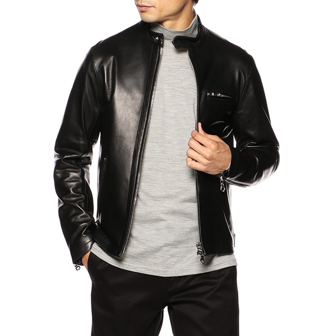 CINQUANTA＜チンクワンタ＞シングルレザーライダースジャケット“H502"