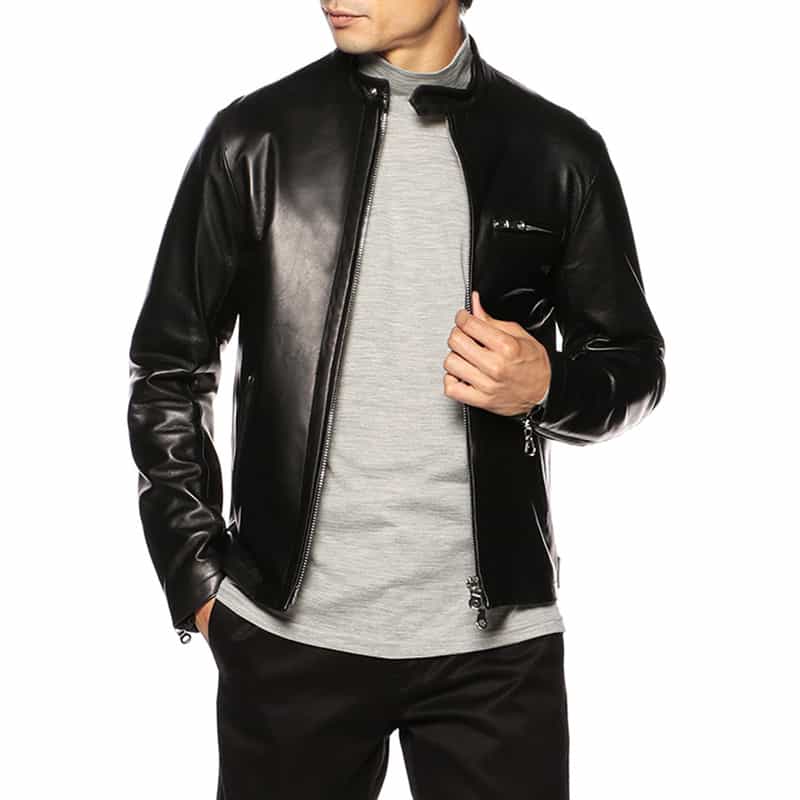 CINQUANTA CINQUANTA＜チンクワンタ＞シングルレザーライダースジャケット“H502" BLACK