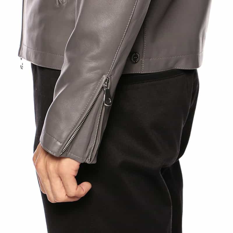 CINQUANTA CINQUANTA＜チンクワンタ＞シングルレザーライダースジャケット“H502" GRAY