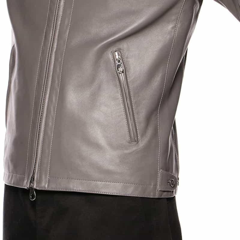 CINQUANTA CINQUANTA＜チンクワンタ＞シングルレザーライダースジャケット“H502" GRAY