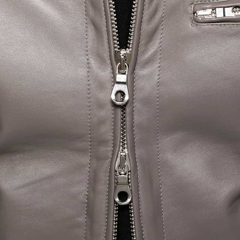 CINQUANTA CINQUANTA＜チンクワンタ＞シングルレザーライダースジャケット“H502" GRAY