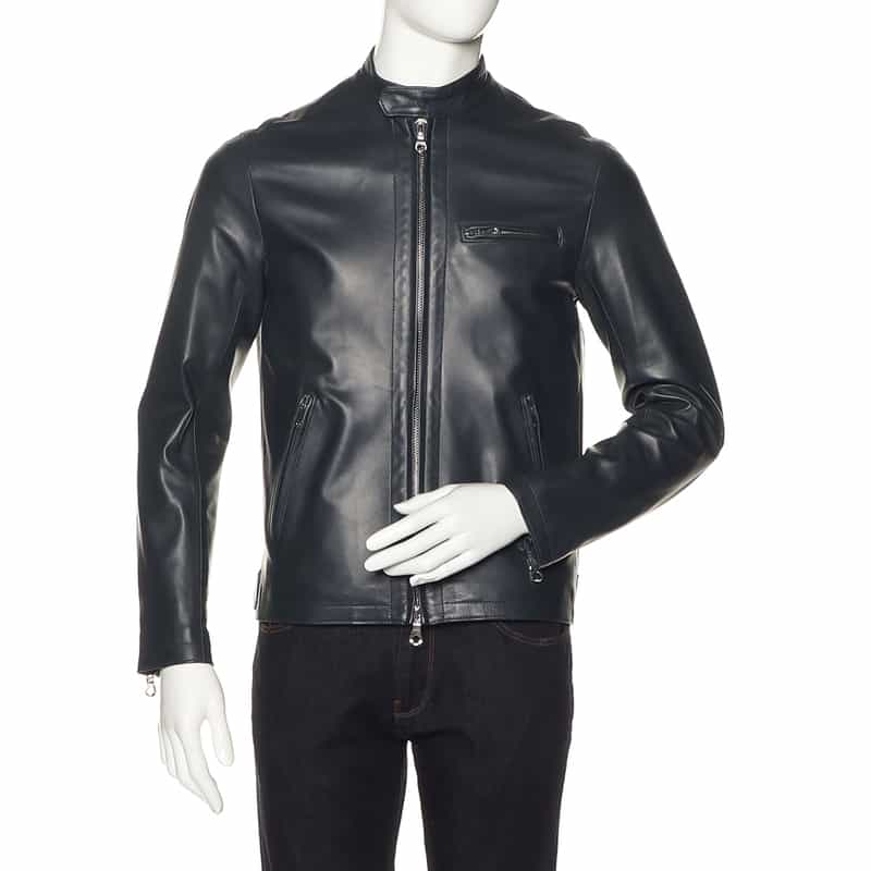 CINQUANTA CINQUANTA＜チンクワンタ＞シングルレザーライダースジャケット“H502" DARK GRAY