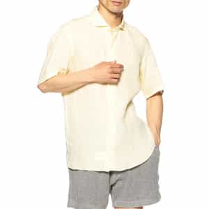 バーニーズ　ニューヨーク限定半袖リネンシャツ