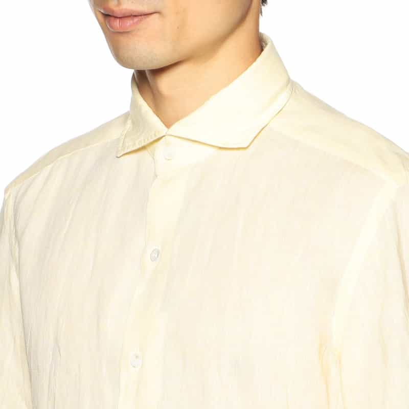 MARIO MUSCARIELLO バーニーズ　ニューヨーク限定半袖リネンシャツ YELLOW