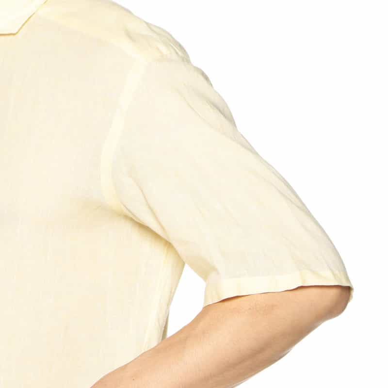 MARIO MUSCARIELLO バーニーズ　ニューヨーク限定半袖リネンシャツ YELLOW