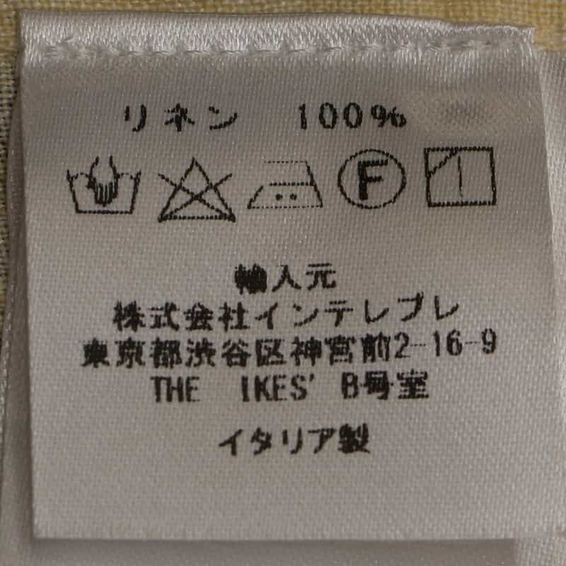 MARIO MUSCARIELLO バーニーズ　ニューヨーク限定半袖リネンシャツ YELLOW