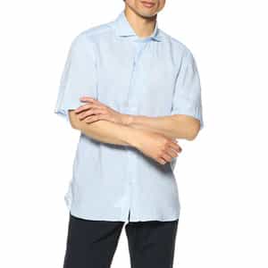 バーニーズ　ニューヨーク限定半袖リネンシャツ