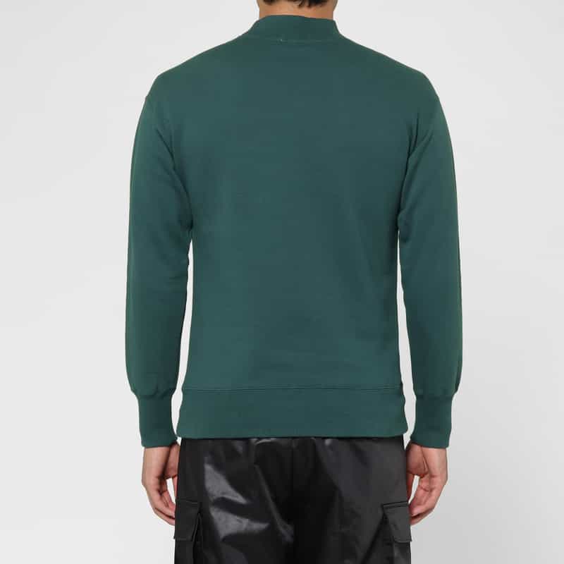 BARNEYS NEW YORK モックネックスウェットプルオーバー GREEN