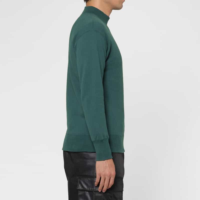 BARNEYS NEW YORK モックネックスウェットプルオーバー GREEN