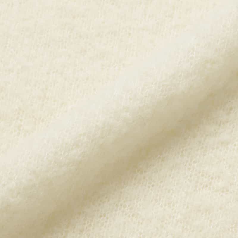 BARNEYS NEW YORK ブークレ素材ニットカーディガン WHITE