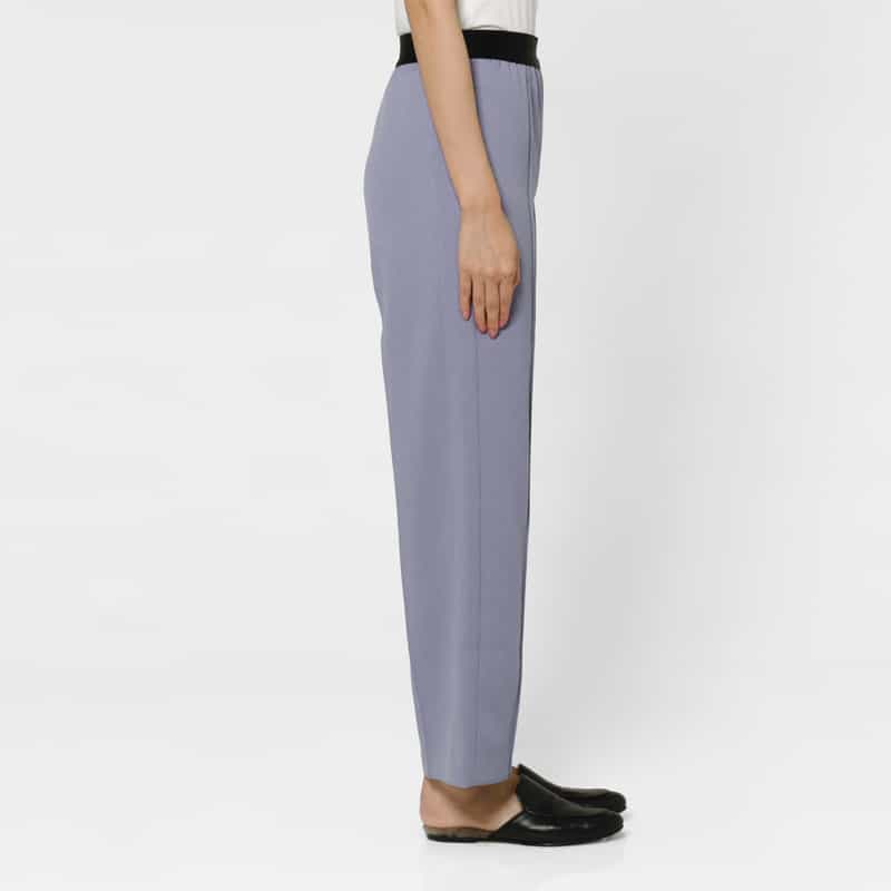 BARNEYS NEW YORK ウォッシャブル ウエストゴムワイドパンツ LIGHT BLUE