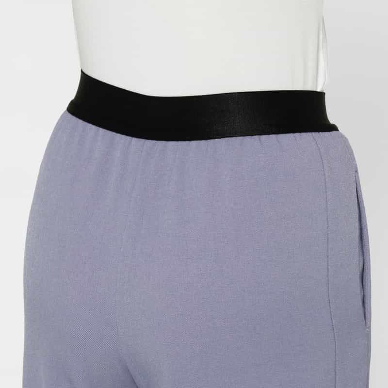 BARNEYS NEW YORK ウォッシャブル ウエストゴムワイドパンツ LIGHT BLUE