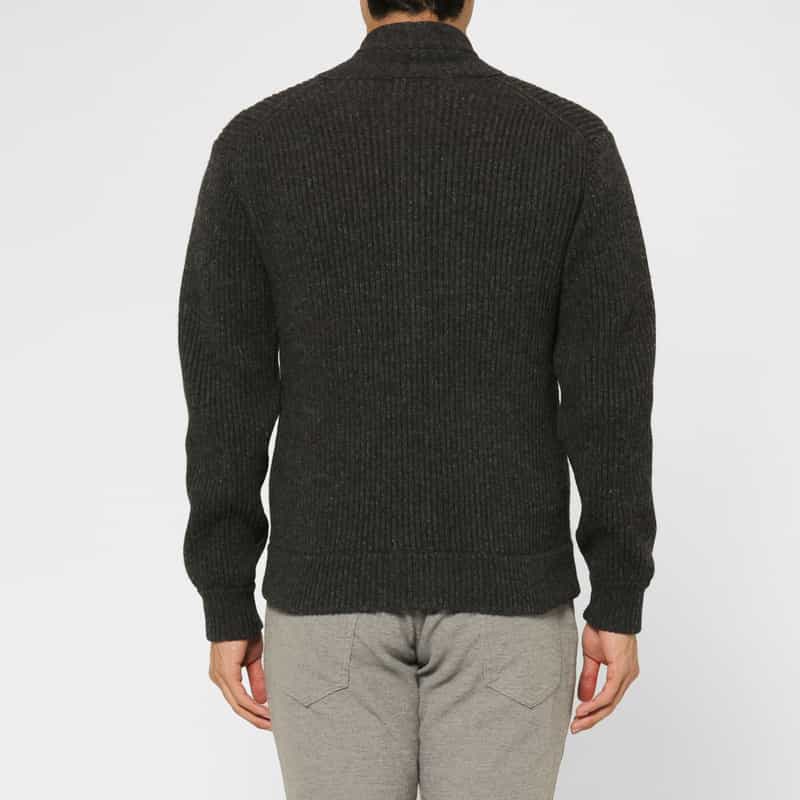 BARNEYS NEW YORK ショールカラーニットカーディガン GRAY