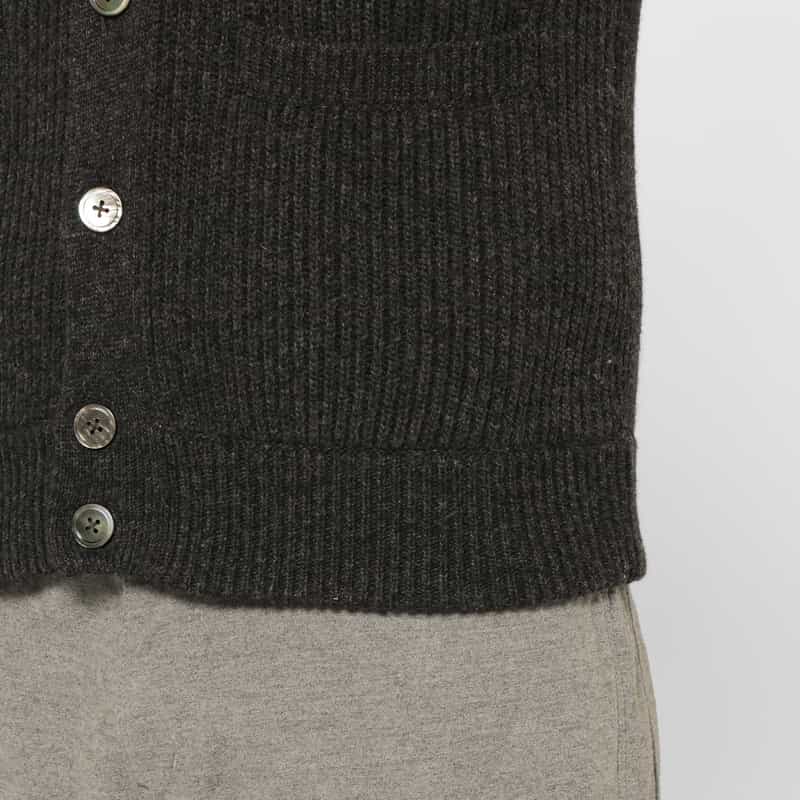 BARNEYS NEW YORK ショールカラーニットカーディガン GRAY