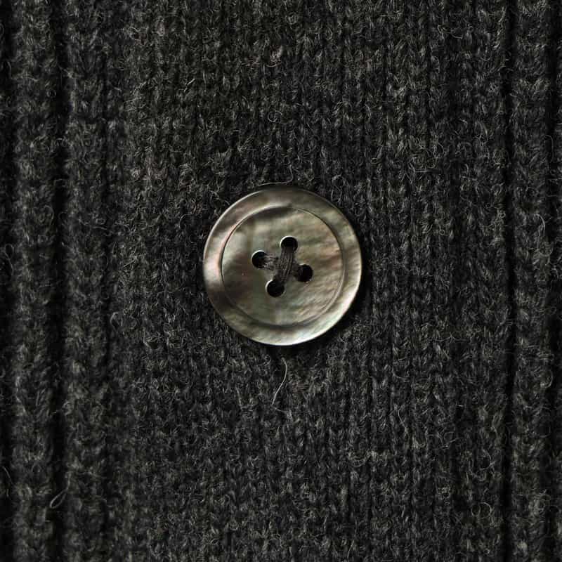 BARNEYS NEW YORK ショールカラーニットカーディガン GRAY