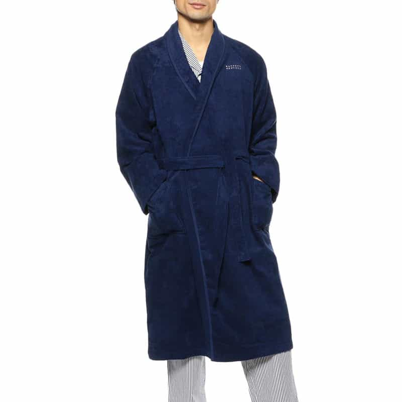 BARNEYS NEW YORK ロゴ入りナイトガウン NAVY